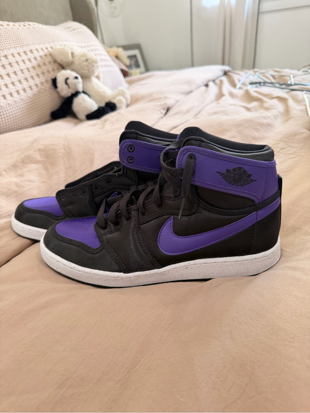 Air Jordan 1 AJKO Black Field Purple High-Top Sneakers